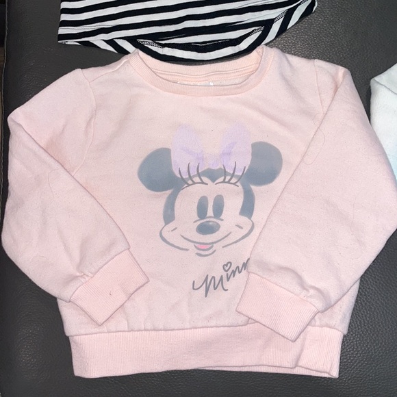 4x lot of 3T Disney sweaters and long sleeve striped tee - Picture 2 of 5